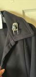 Black Cape-Style Jacket with Decorative Brooch - thumbnail 4 of 5