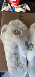Jessica Simpson White Faux Fur Slippers - thumbnail 4 of 5
