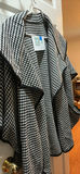 Black and White Houndstooth Cape Jacket - thumbnail 3 of 4