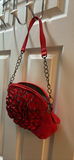 Red Ruffled Handbag - thumbnail 3 of 3