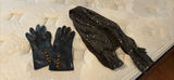 Black Gloves and Sequined Scarf - thumbnail 1 of 3