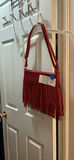 Red Fringe Crossbody Handbag - thumbnail 1 of 3