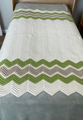 Three Hand Knit Throws, King Size Fleece Blanket - Image 1 of 6