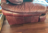 Burgundy ‘Leather’ Couch - thumbnail 5 of 7