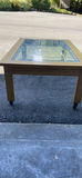 Oak and Glass Table With Wheels - thumbnail 6 of 7