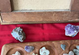 Framed floral still-life with mineral specimens and knife - thumbnail 4 of 6