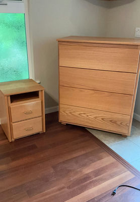 Solid Oak Dresser And Nightstand - Image 1 of 5
