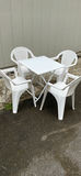 5 plastic Patio Chairs and 1 small plasticTable - thumbnail 2 of 6
