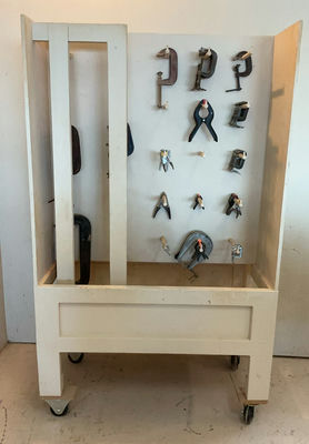 Rolling Clamp Storage With Clamps - Image 1 of 5