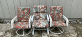 White metal Lawn Chairs with cushions - thumbnail 1 of 6
