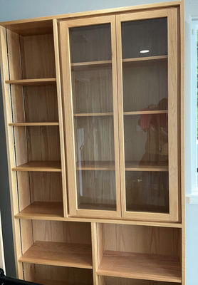 Handmade Solid Oak Bookcase Cabinet - Image 1 of 5