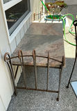 Metal And Granite Bench, Plant Stand - thumbnail 4 of 5
