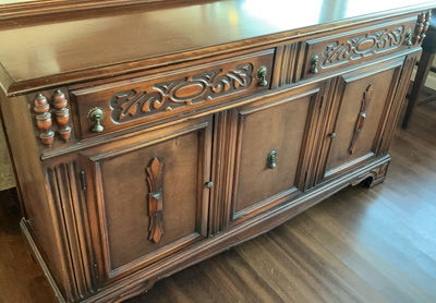 Vintage Spanish Style Solid Wood Buffet - Image 1 of 12