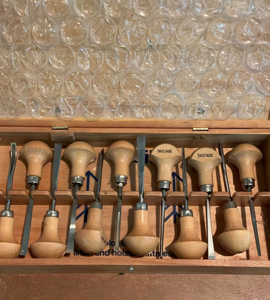Assorted woodworking chisels, gouges, and drafting tools - image 3 of 8