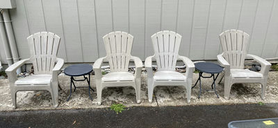 Adirondack Style Chairs and Side Tables - Image 1 of 7