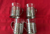 Glass teapot with metal lattice mugs, etc. - thumbnail 2 of 4