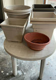 Oval plastic table with assorted planters and pots - thumbnail 4 of 4