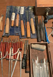 Assorted woodworking chisels, gouges, and drafting tools - thumbnail 5 of 8
