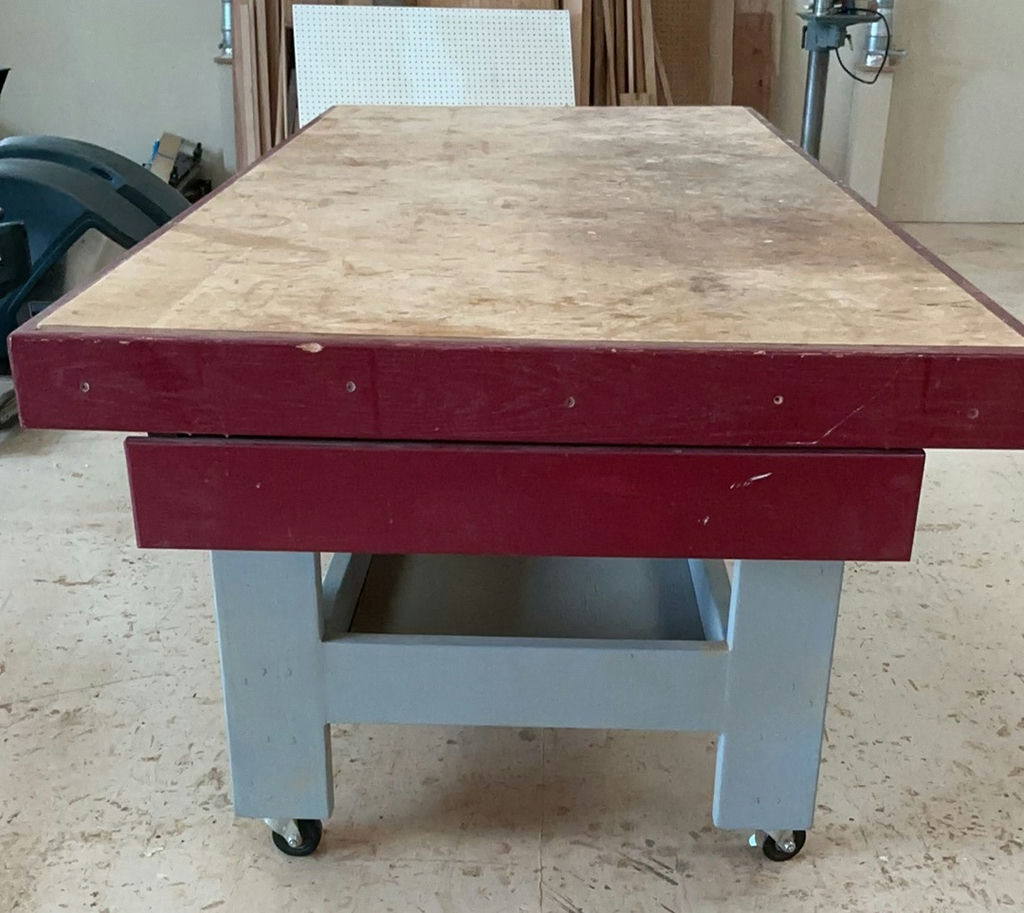 Home Built Powered Wheeled Work Bench With Two Drawers - image 1 of 8