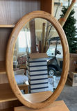 Solid Oak Bookshelf, Nightstand And Oval Mirror - thumbnail 5 of 8