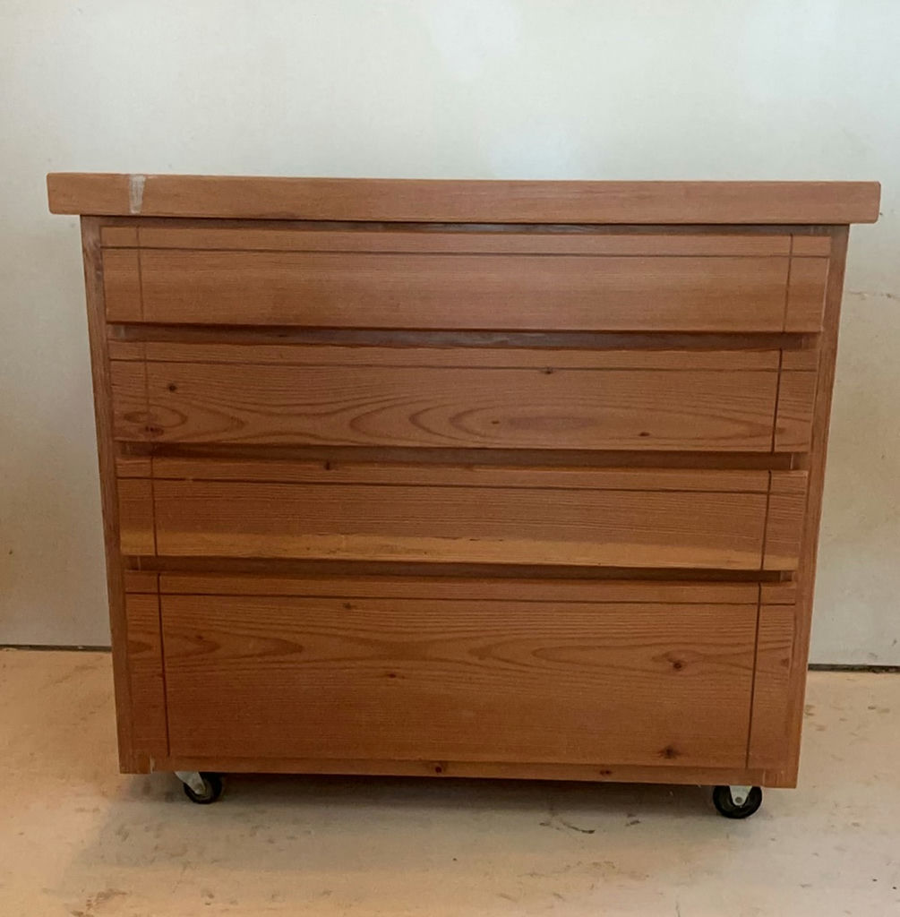 Rolling Work Top Cabinet With Four Drawers for workshop - image 1 of 4