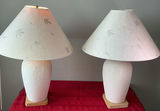 Two White Table Lamps - thumbnail 1 of 4