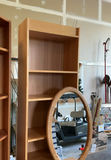 Solid Oak Bookshelf, Nightstand And Oval Mirror - thumbnail 2 of 8