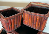 5 Bamboo Baskets With Handles - thumbnail 2 of 4