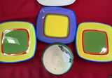 Dansk handpainted dinnerware with colorful square plates - thumbnail 4 of 5