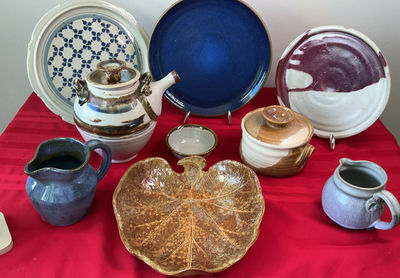 Assorted Earth Tones And Blue Ceramic & Stoneware - Image 1 of 13