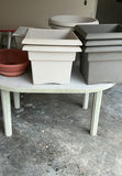 Oval plastic table with assorted planters and pots - thumbnail 2 of 4