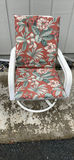 White metal Lawn Chairs with cushions - thumbnail 5 of 6