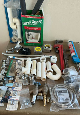 Assorted Plumbing Fittings, Pipes, and Tools - Image 1 of 4