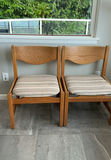 Two Handmade Solid Oak Extra Wide Chairs - thumbnail 1 of 5
