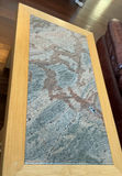 Rolling Oak Coffee Table, Granite Center - thumbnail 1 of 4