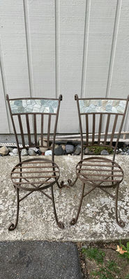 Wrought Iron Patio Chairs - Image 1 of 5