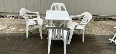 Four Patio Chairs and Table - Image 1 of 6