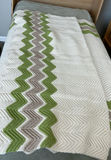 Three Hand Knit Throws, King Size Fleece Blanket - thumbnail 3 of 6