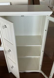 White Wood Bathroom Cabinet, Wall Mirror With Hooks - thumbnail 3 of 3