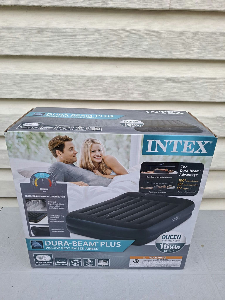 Intex Dura-Beam Plus Queen Pillow Rest Raised Airbed - image 1 of 4