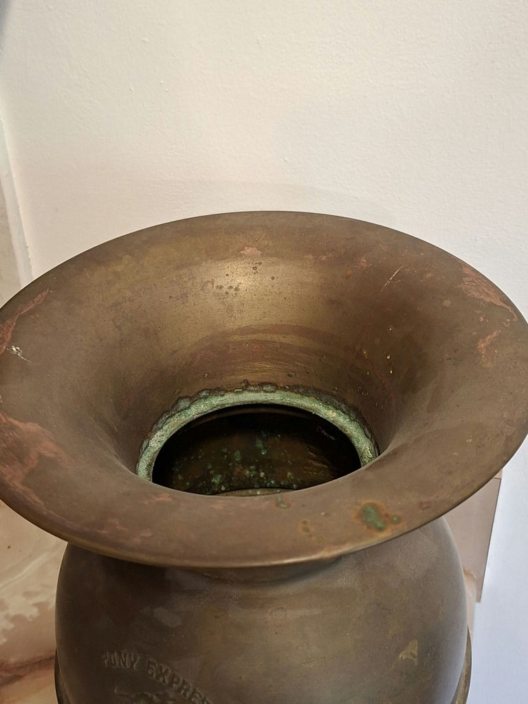 Pony Express Chewing Tobacco Brass Spittoon - image 4 of 6