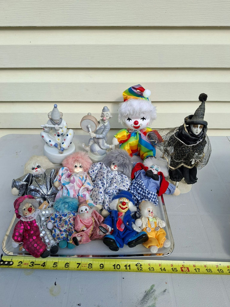 Collection of Clown Dolls and Figurines - image 1 of 10