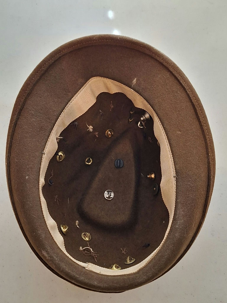 Vintage Brown Felt Hat with International Souvenir Pins - image 9 of 9