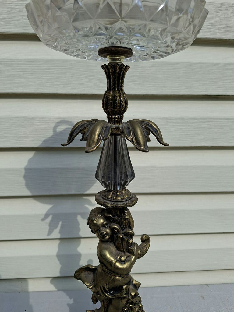 Ornate Cherub Pedestal Candy Dish - image 3 of 8
