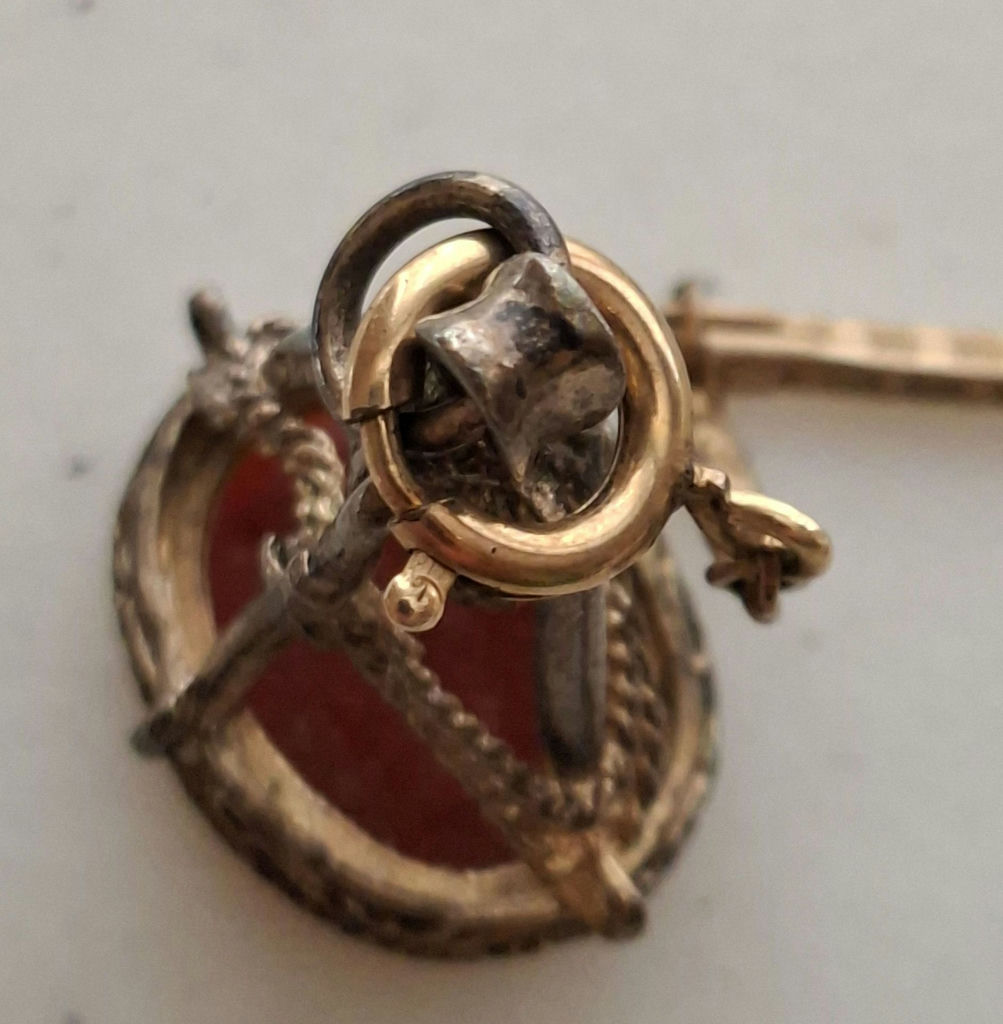 Vintage Swiss Made Caravelle Pocket Watch with Chain and Fob - image 4 of 9