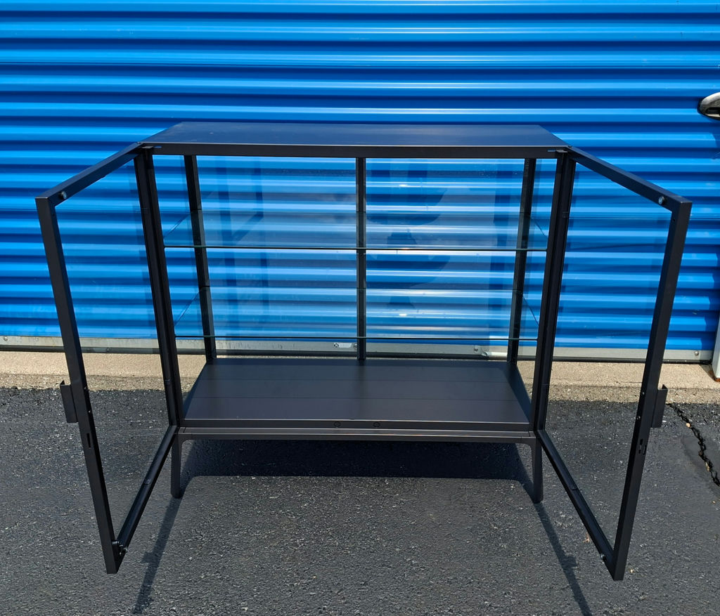 Glass and Metal Display Cabinet, Featuring a High end look and 2 shelves for Display - image 5 of 5