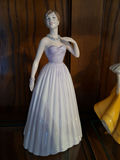 Vintage Royal Doulton Porcelain Figurines and White Floral Vase - thumbnail 3 of 9