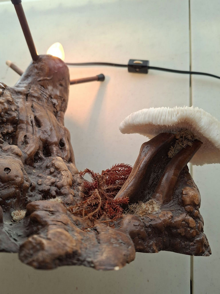 Vintage Unique Mushroom Table Lamp Decor - image 8 of 9
