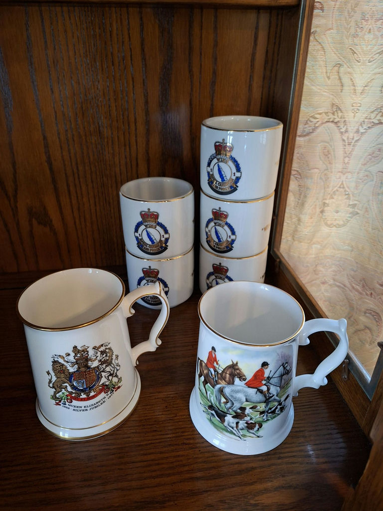 Collection of Ceramic Military and Hunting Theme Mugs and Tankards - image 1 of 9