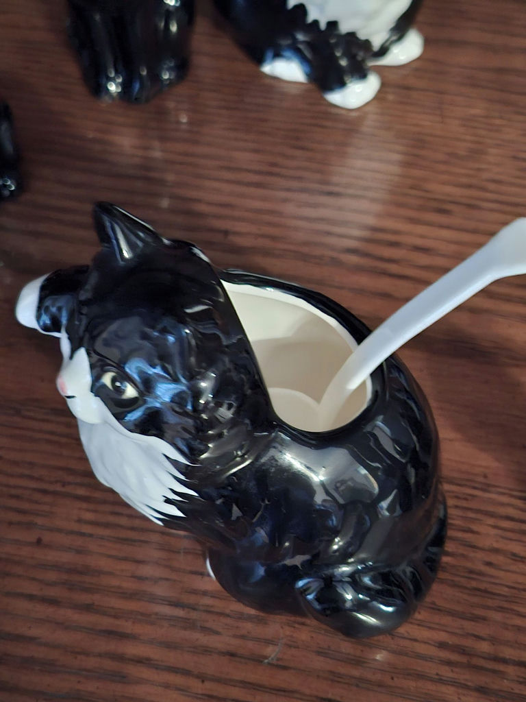 Collection of Black and White Cat Figurines - image 6 of 7